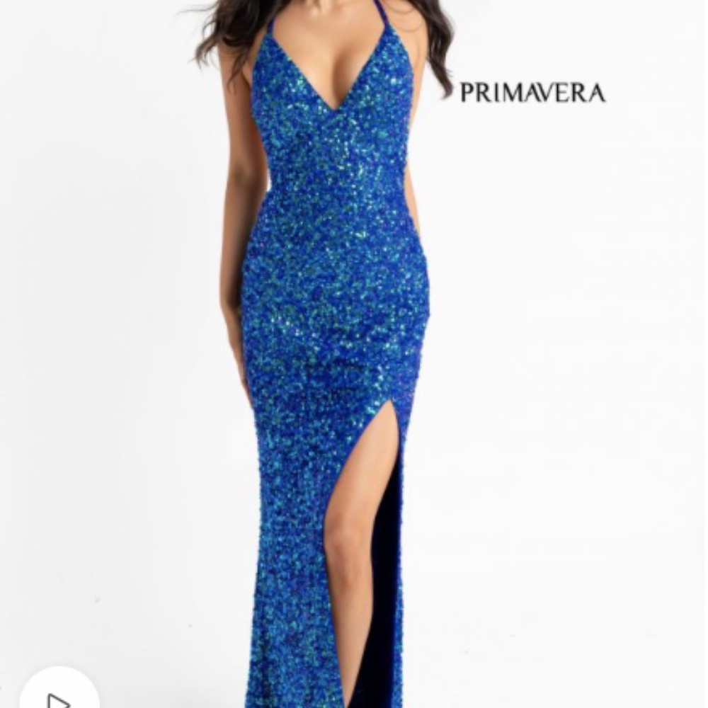 NWT Primavera evening gown blue 8 3291